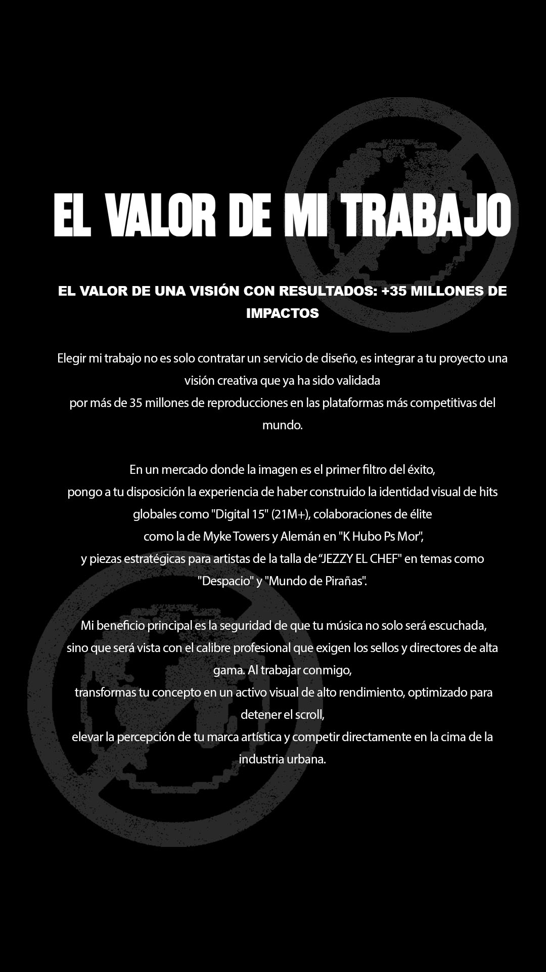 Portada del portfolio en celular